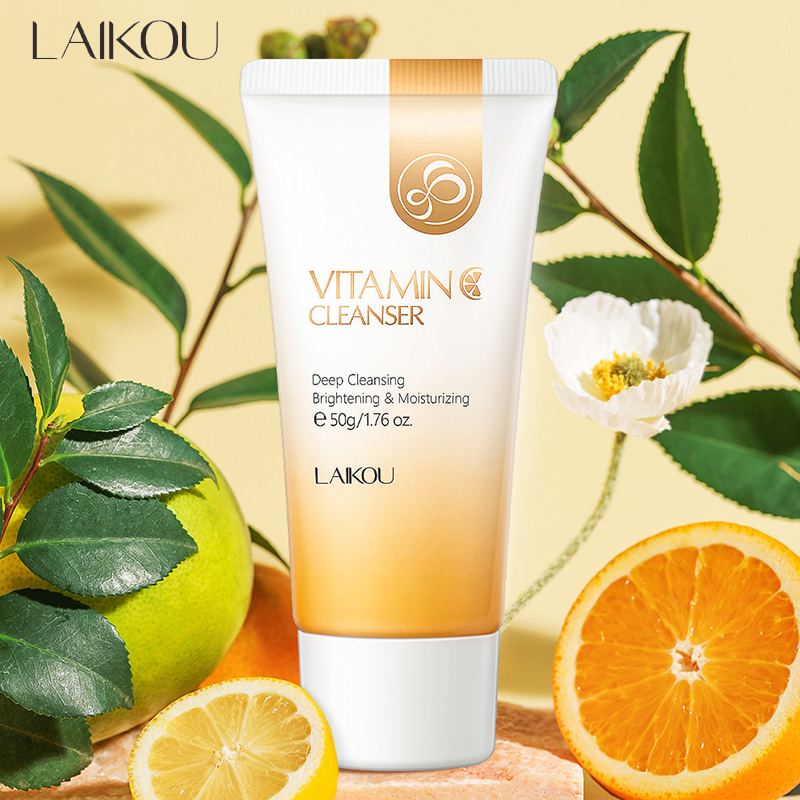 Skincare Oily Skin - LAIKOU 50g Vitamin C Facial Cleanser