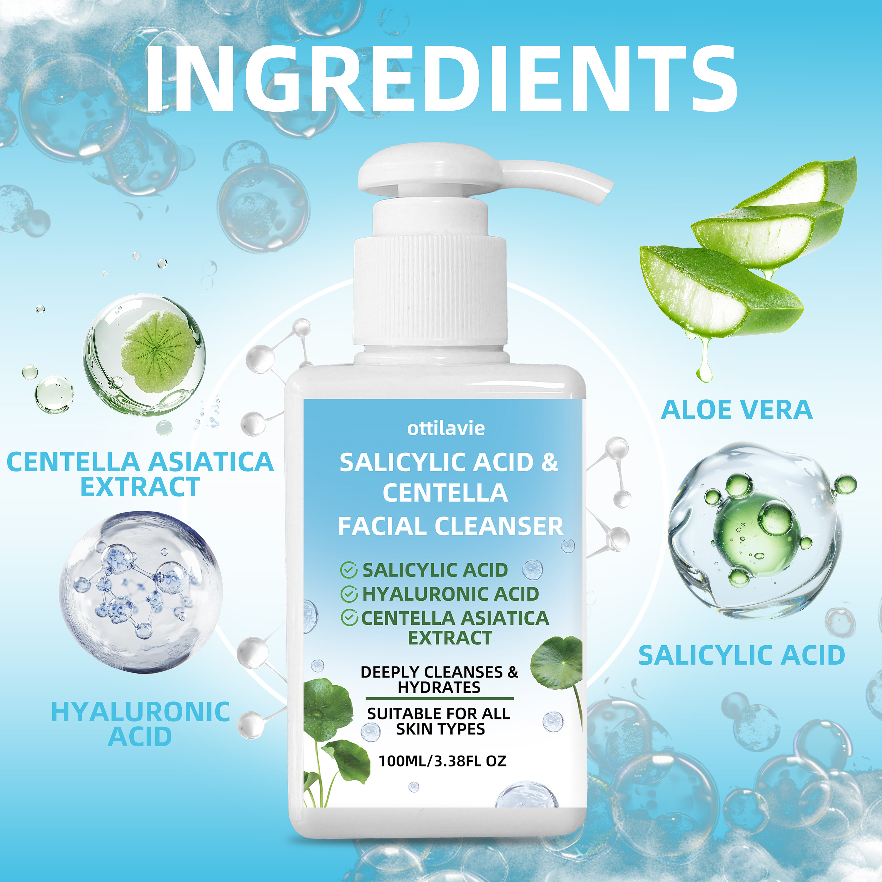 Ottilavie Salicylic Acid & Cen - Glycolic Acid Exfoliant recensione e prezzo